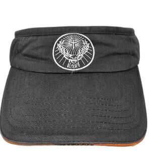 Jägermeister Visor Black One Size Embroidered Logo Cotton Strapback Liquor Hat